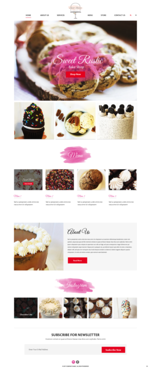 WordPress-Design von pb für Sweet Rustic Bake Shop | Design: #16974227