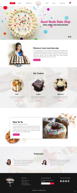 WordPress-Design von pb für Sweet Rustic Bake Shop | Design: #16974228