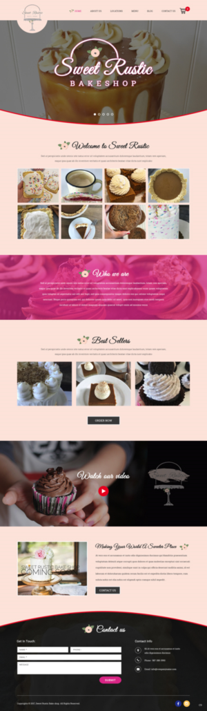 WordPress-Design von pb für Sweet Rustic Bake Shop | Design: #16974229