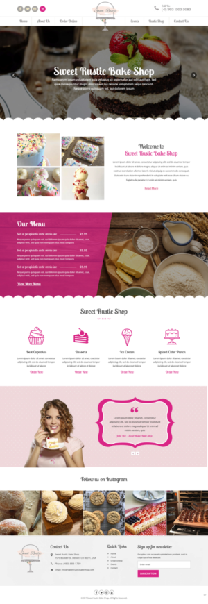 WordPress-Design von pb für Sweet Rustic Bake Shop | Design: #16974230