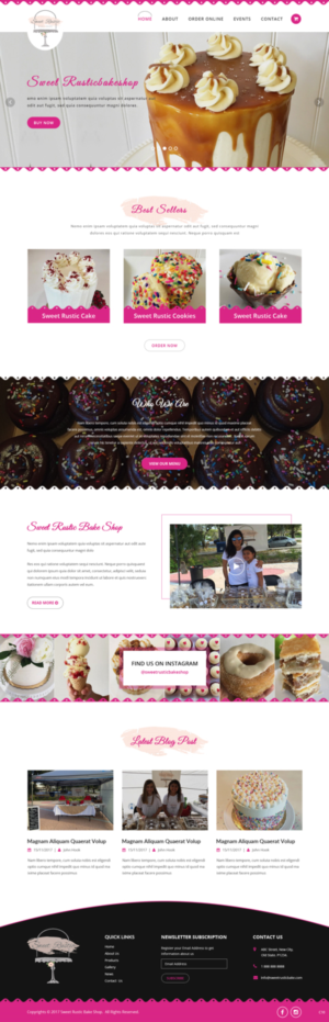 WordPress-Design von pb für Sweet Rustic Bake Shop | Design: #16974231