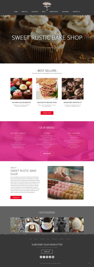 WordPress-Design von pb für Sweet Rustic Bake Shop | Design: #16974234