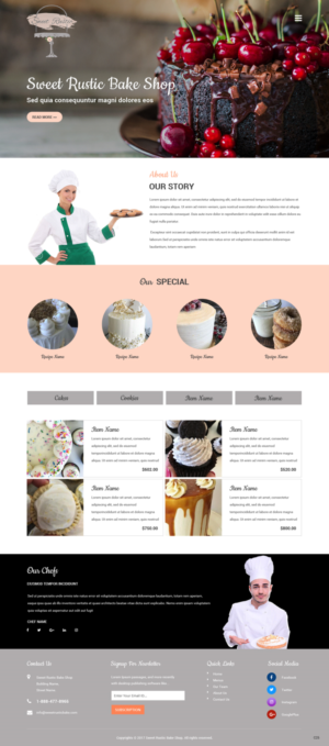 WordPress-Design von pb für Sweet Rustic Bake Shop | Design: #16974244