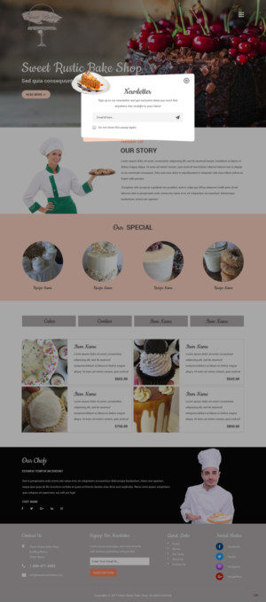 WordPress-Design von pb für Sweet Rustic Bake Shop | Design: #16974245