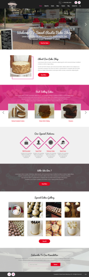 WordPress-Design von pb für Sweet Rustic Bake Shop | Design: #16974258