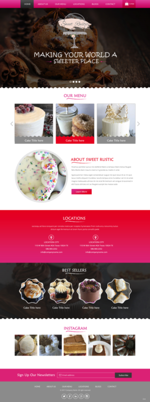 WordPress-Design von pb für Sweet Rustic Bake Shop | Design: #16974261