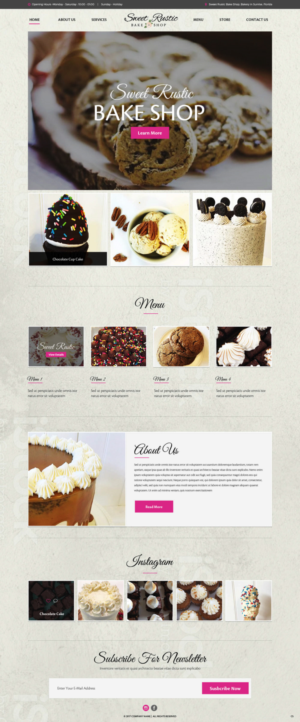 WordPress-Design von pb für Sweet Rustic Bake Shop | Design: #16986471