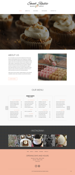 WordPress-Design von pb für Sweet Rustic Bake Shop | Design: #16995539