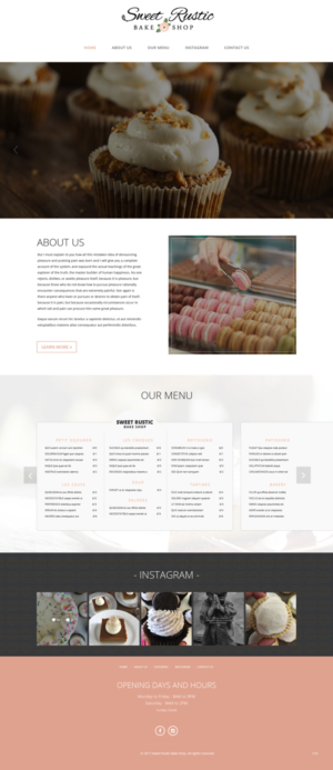 WordPress-Design von pb für Sweet Rustic Bake Shop | Design: #16995540