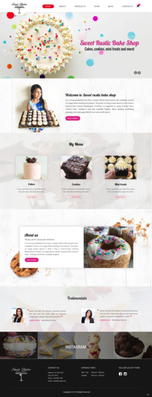 WordPress-Design von pb für Sweet Rustic Bake Shop | Design: #16995541