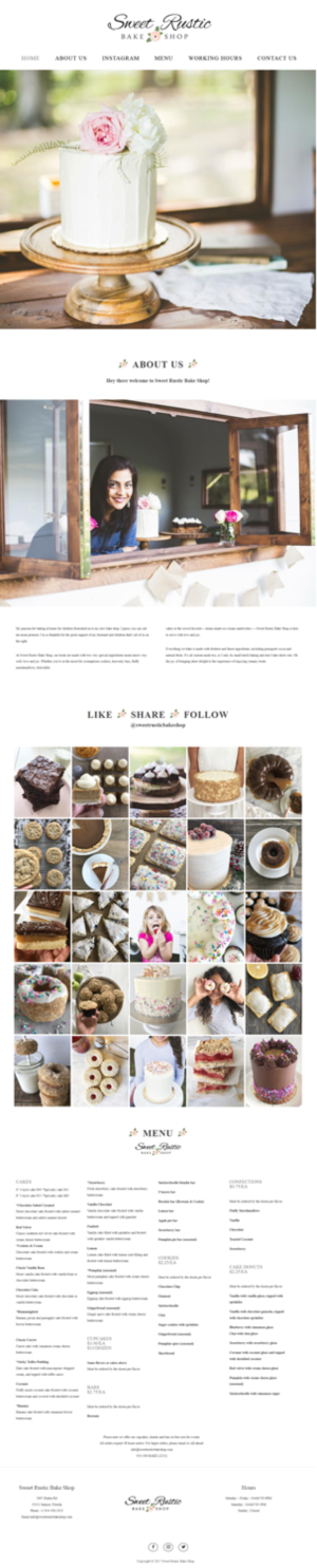 WordPress-Design von CharaFathimalil für Sweet Rustic Bake Shop | Design #17007225