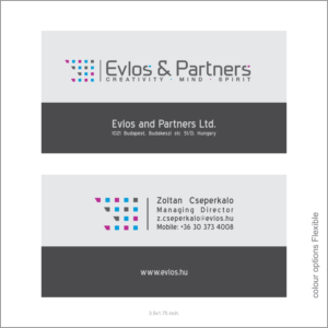 Business Card Design by J.Rakesh for Evlos & Partners Ltd. | Design #17207829