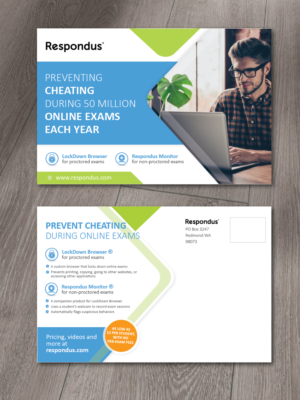 Postcard design for online testing software | Postcard Design by alex989