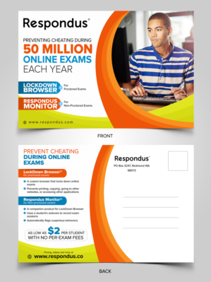 Postcard design for online testing software | Postcard Design by SAI DESIGNS