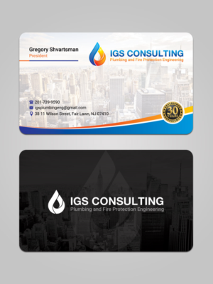 Plumbing and Fire Protection Consulting Engineering | Business Card Design by Sandaruwan