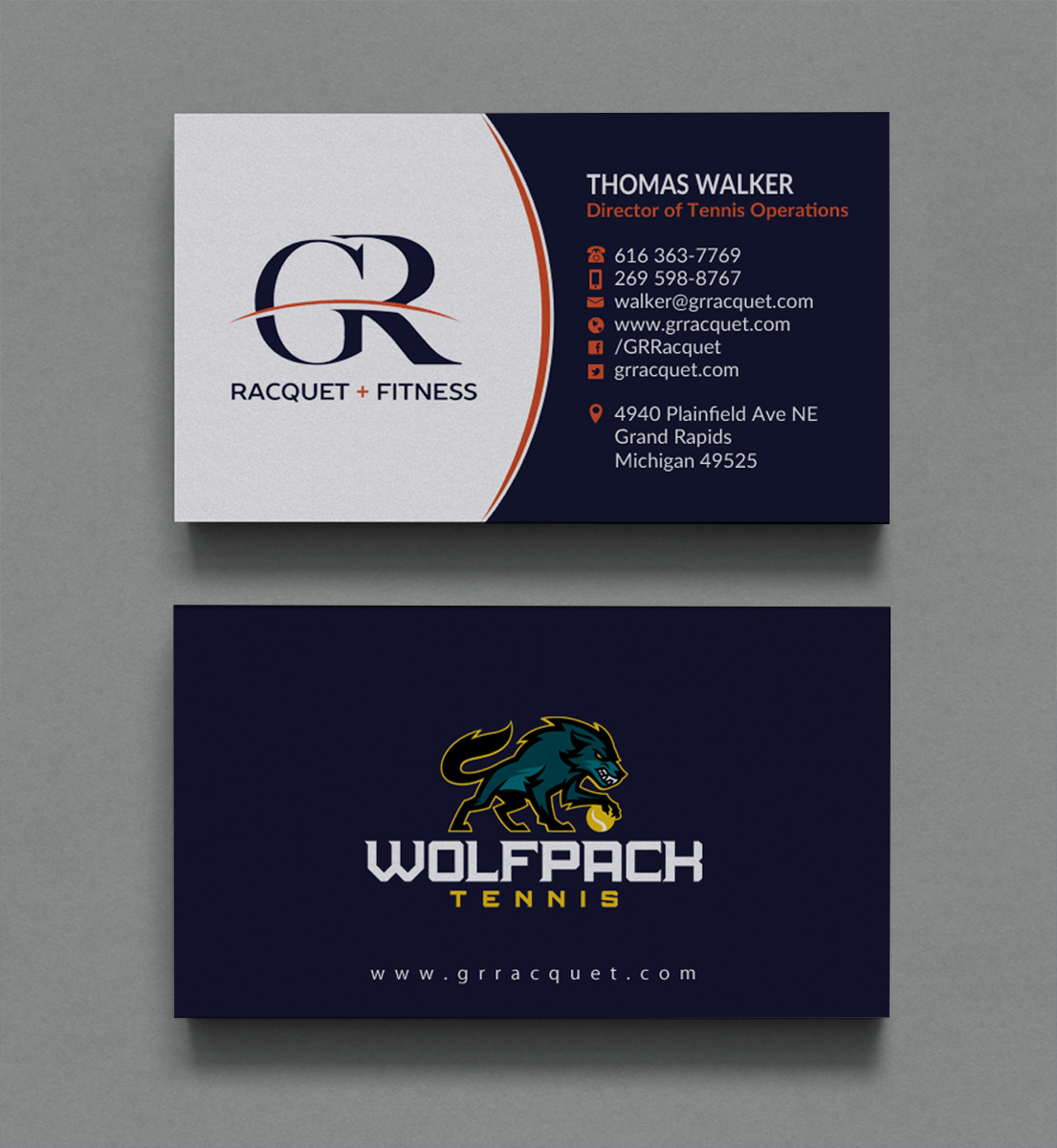 Business Card Design by Brand aid for Grand Rapids Racquet | Design #17666798