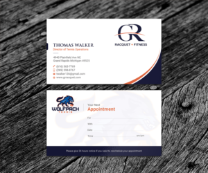 Business Card Design by SS_Designs for Grand Rapids Racquet | Design #17642290