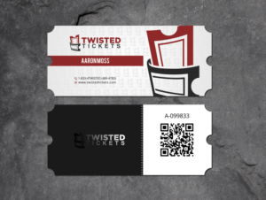 Need Bold, Hip Card for Concert Ticket Website Twisted Tickets! | Business Card Design by Xpert