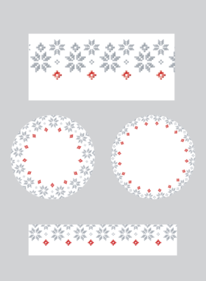 Christmas dinnerware: gray sweater design | Graphic Design by alex989