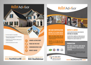 Roofing Company Realtor Marketing Flyer | Flyer-Design von SAI DESIGNS