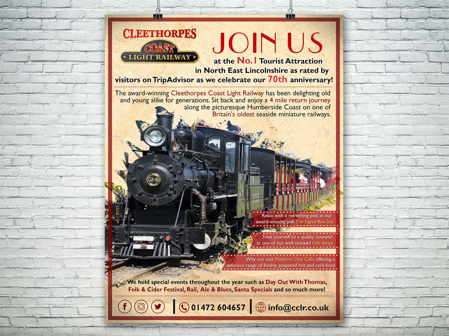 Poster Design by Lesaba Design for Cleethorpes Light Railway Ltd | Design #17409142