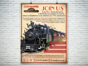 General poster for heritage railway celebrating 70 years  | Poster Design by Lesaba Design