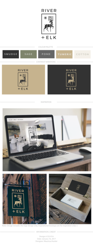 RIVER & ELK | Logo Design by Maurissahunter