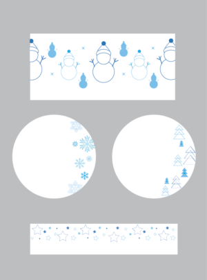 Christmas dinnerware set: outlines | Graphic Design by alex989