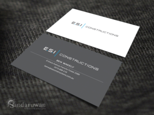 Business Card design for construction company | Business Card Design by Sandaruwan