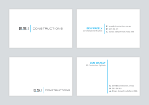 Business Card design for construction company | Business Card Design by MIND