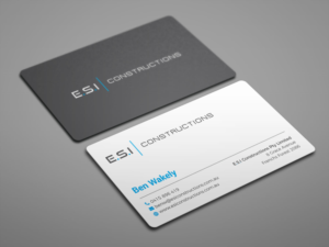 Business Card design for construction company | Business Card Design by mdreyad