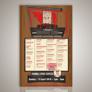 2018 Houston Barbecue Festival | Poster-Design von SAI DESIGNS