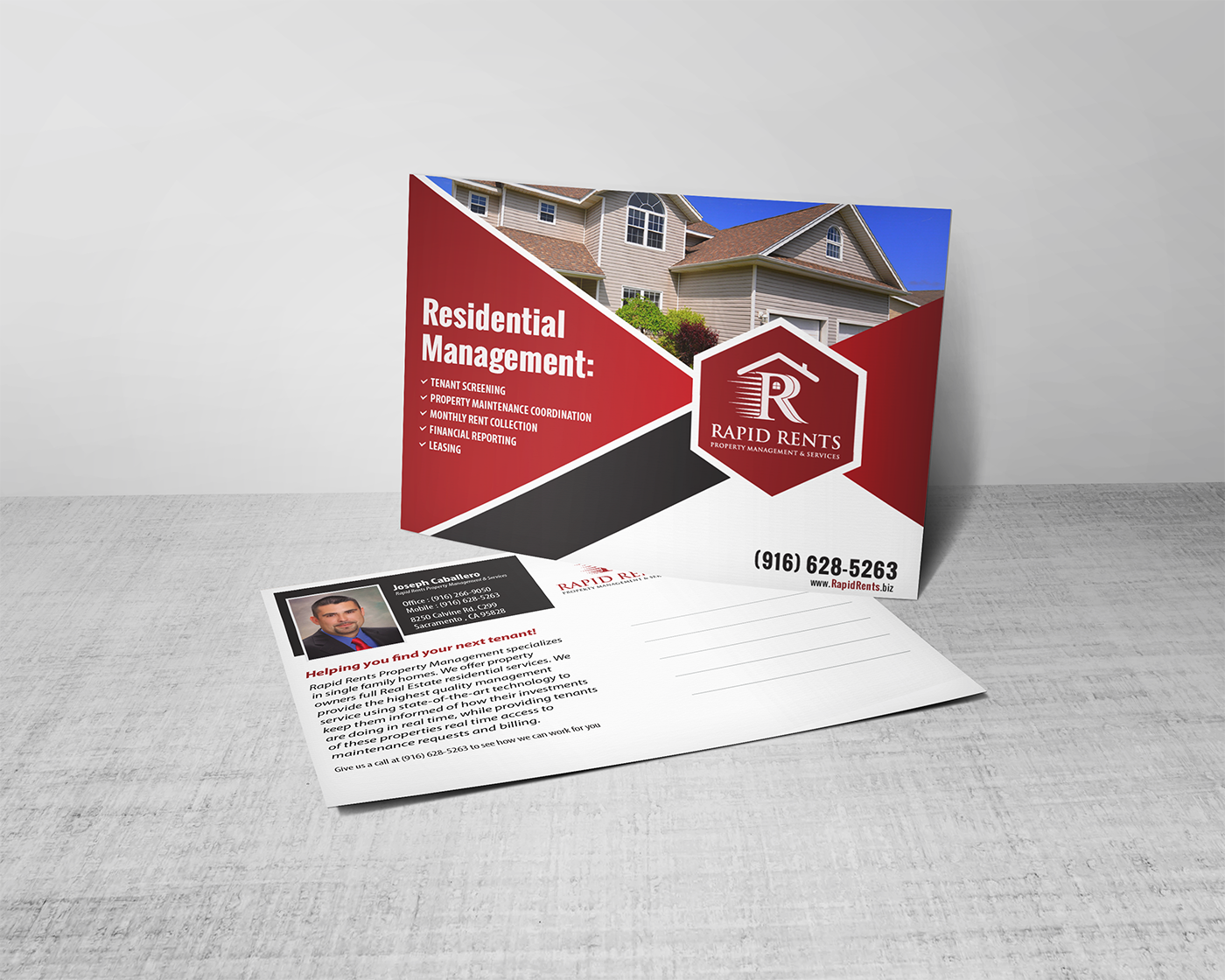 Postcard Design by Alexandar for Rapid Rents Property Management & Services | Design #17510838