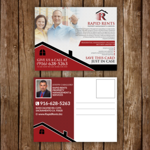 Postcard Design by TuktukiShree for Rapid Rents Property Management & Services | Design #17510019