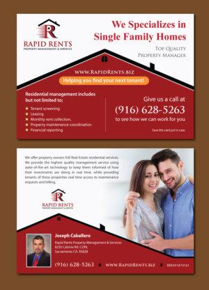 Rapid Rents Property Management | Postcard Design by meet007