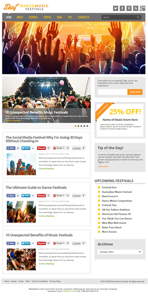 DM Festivals | Web Design by jeckx2