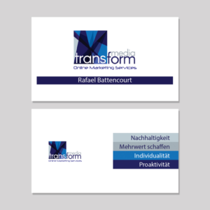 Business Card Design by De Doctor for Transform Media UG | Design #17637863