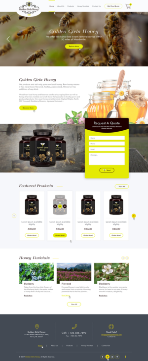 Golden Girls Honey and Hives produces and sells local raw honey. | Web Design by Ved Web Services