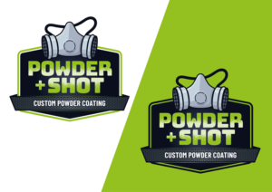 Powder & Shot / Custom Powder Coating | Logo Design by Channel Studio