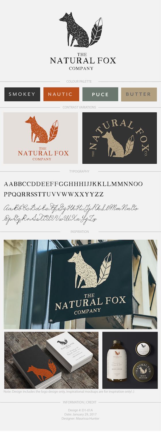 Logo Design by Maurissahunter for the natural fox company | Design #17610128