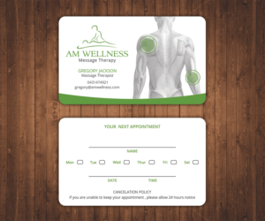 Massage Therapy and Personal Training Business Card (AM Wellness) | Business Card Design by Stylez Designz