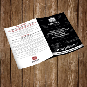 Informative brochure for college admissions prep service | Flyer Design by TuktukiShree