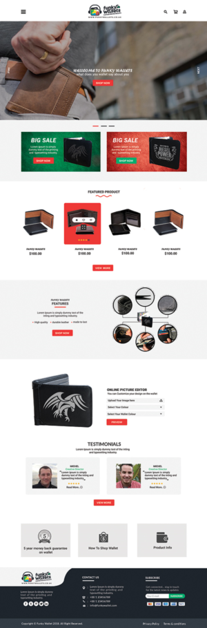 GUARANTEED PAY: Fresh website needed for Funky Wallet eCommerce Store | Web-Design von bdesigner9