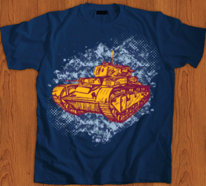 t-shirt design with camo background with fighter jet or tank feature | T-shirt Design by creative gravity