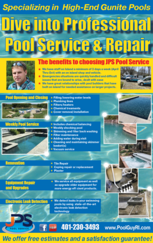 Newspaper Ad Design by Sheingart for JPS POOL SERVICE | Design #20621771