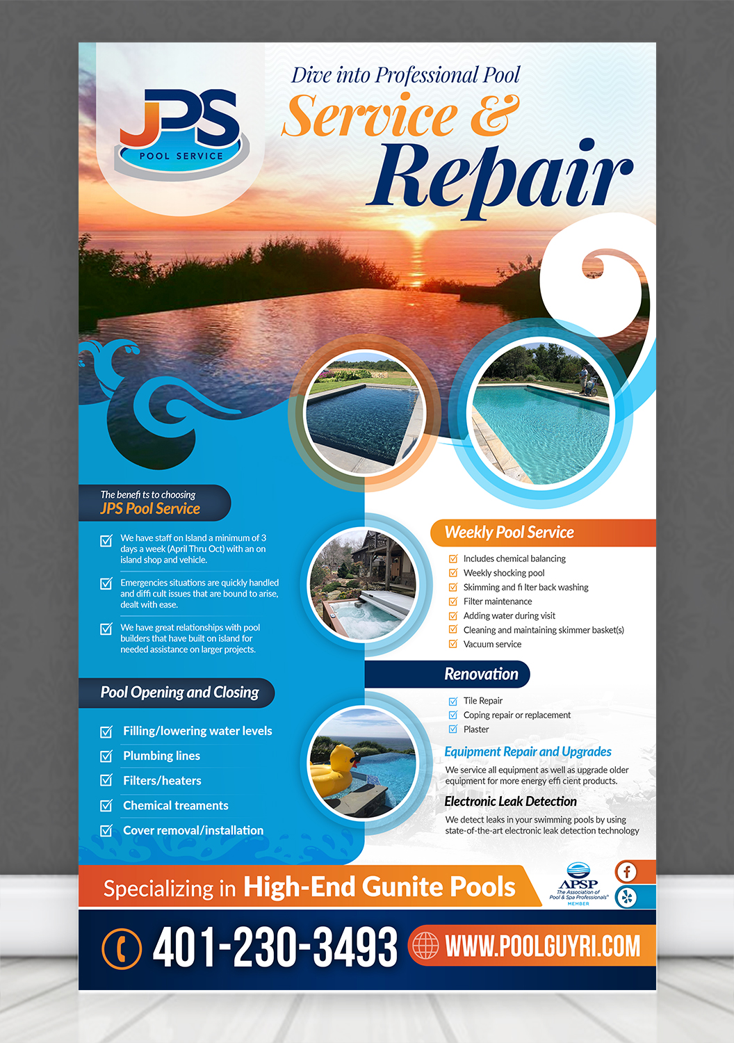 Newspaper Ad Design by SAI DESIGNS for JPS POOL SERVICE | Design #20585806