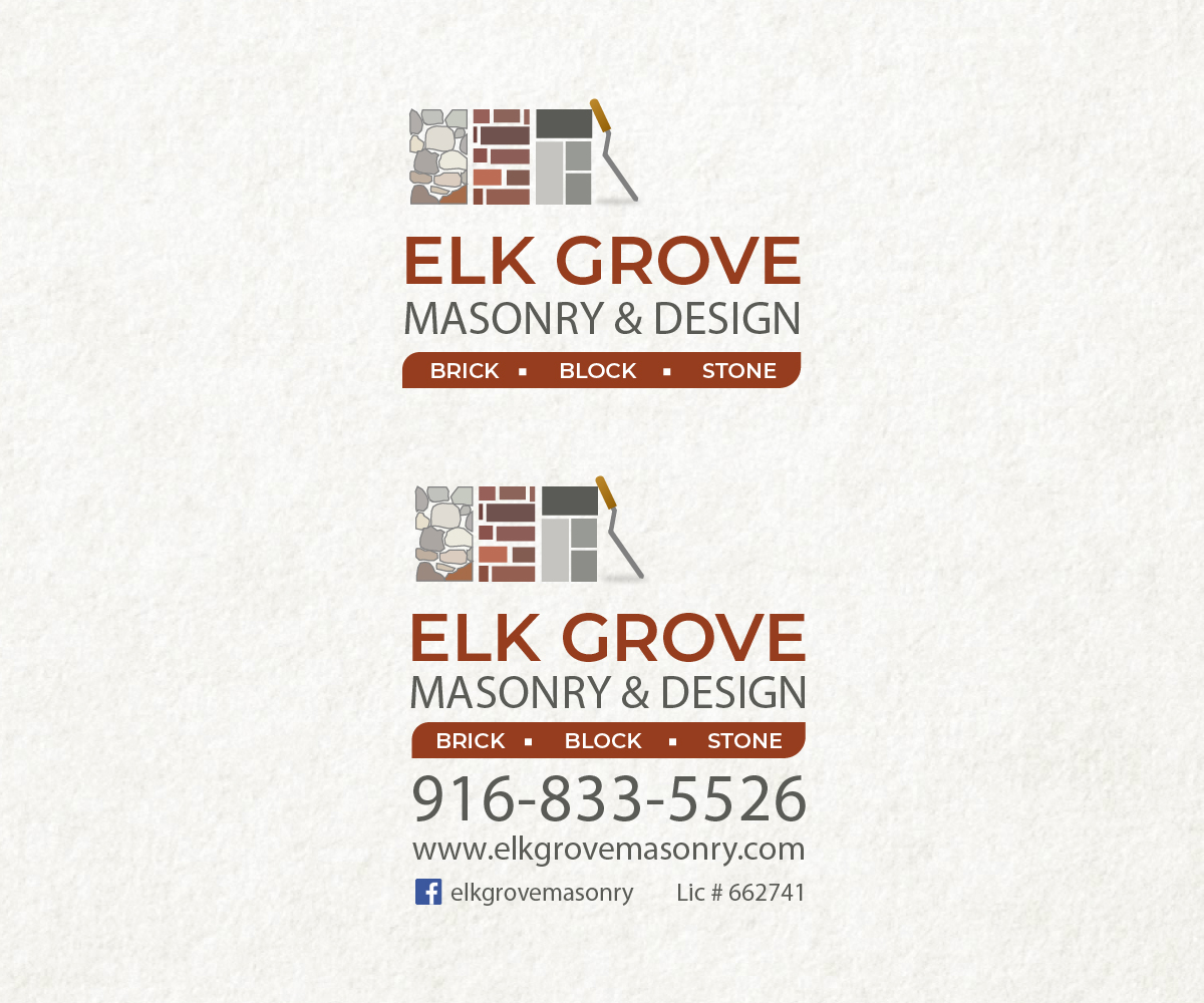 Logo Design by srdavicho for Elk Grove Masonry & Design, Inc. | Design #17652575