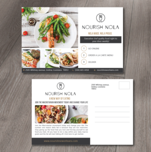 Nourish NOLA post card / handouts for customers | Karten-Design von alex989