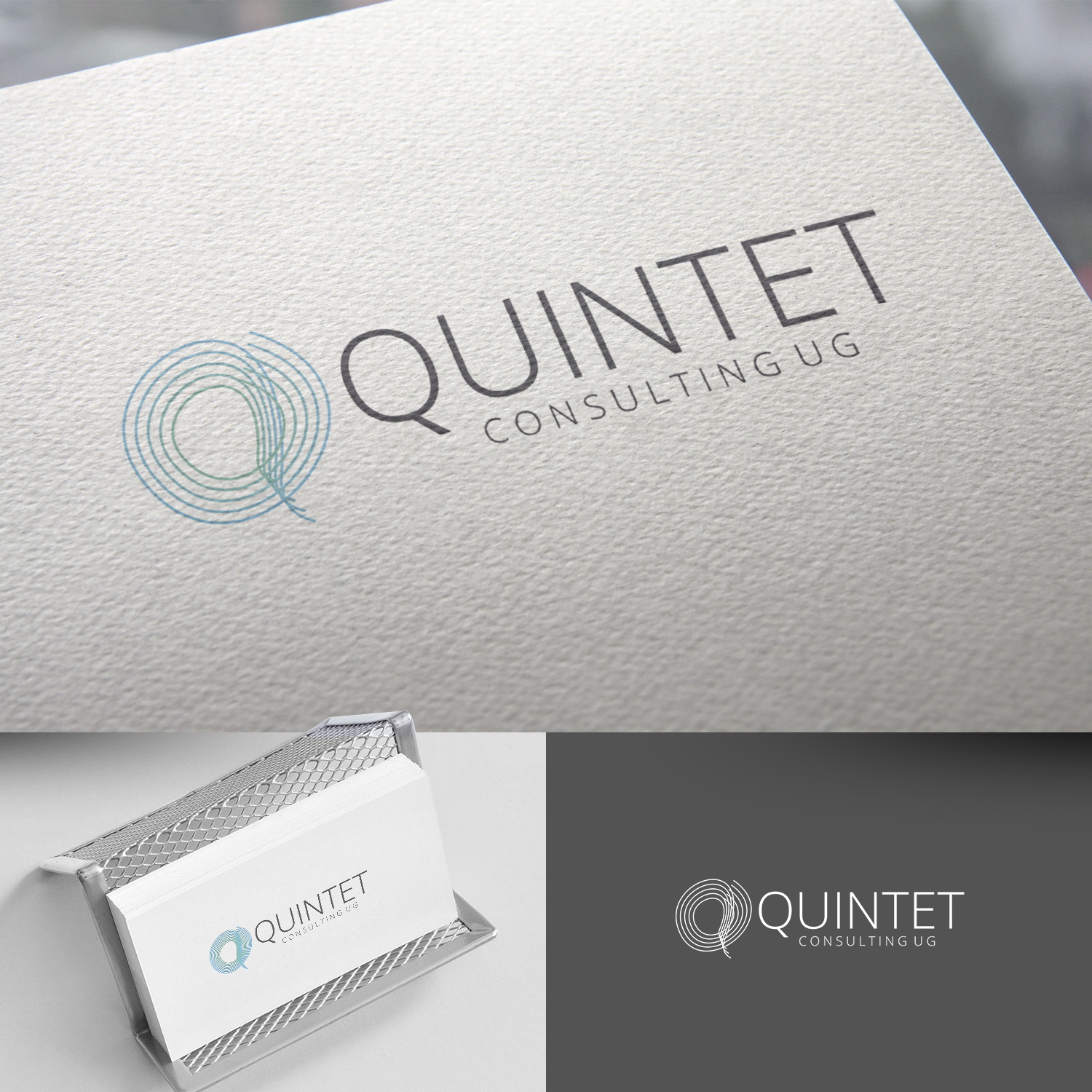 Logo and Business Card Design by rafaeldsgn for Quintet Consulting UG (haftungsbeschraenkt) | Design #17720132