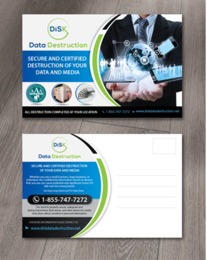 DiSK Data Destruction professional  postcard | Postkarten-Design von alex989